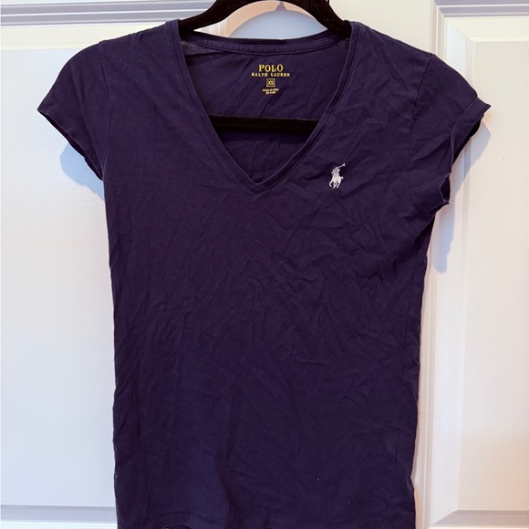 Polo Ralph Lauren Tops - Polo by Ralph Lauren Women's Dark Blue V-Neck Tee
